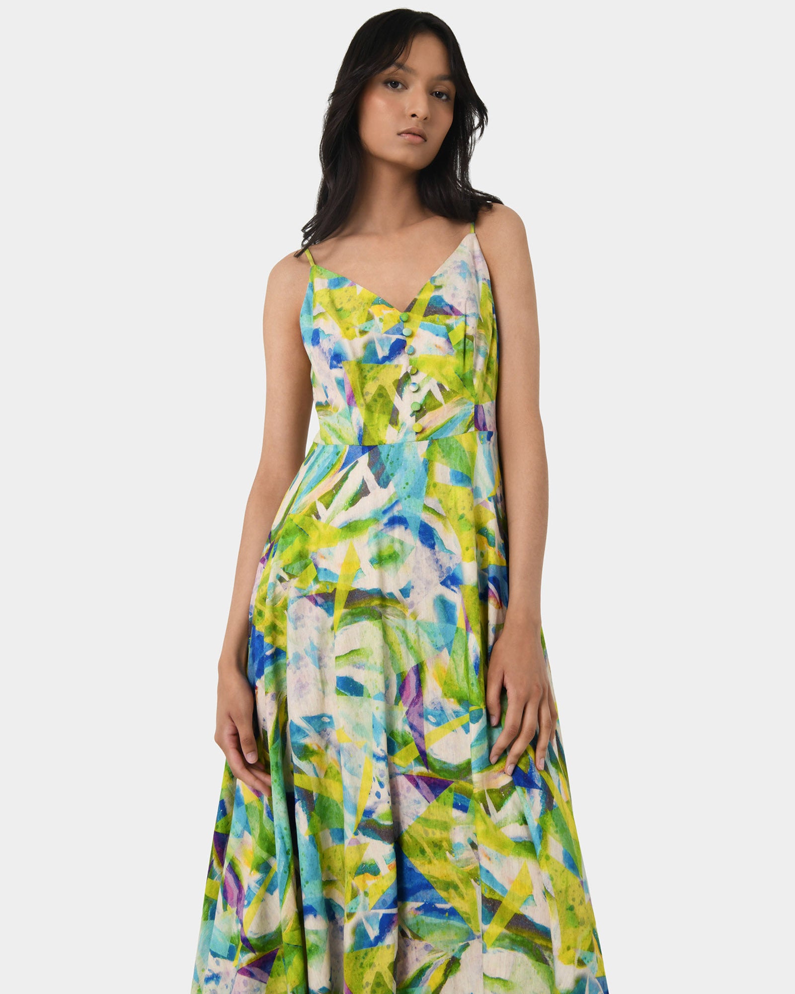 Melia Linen-Blend  Dress