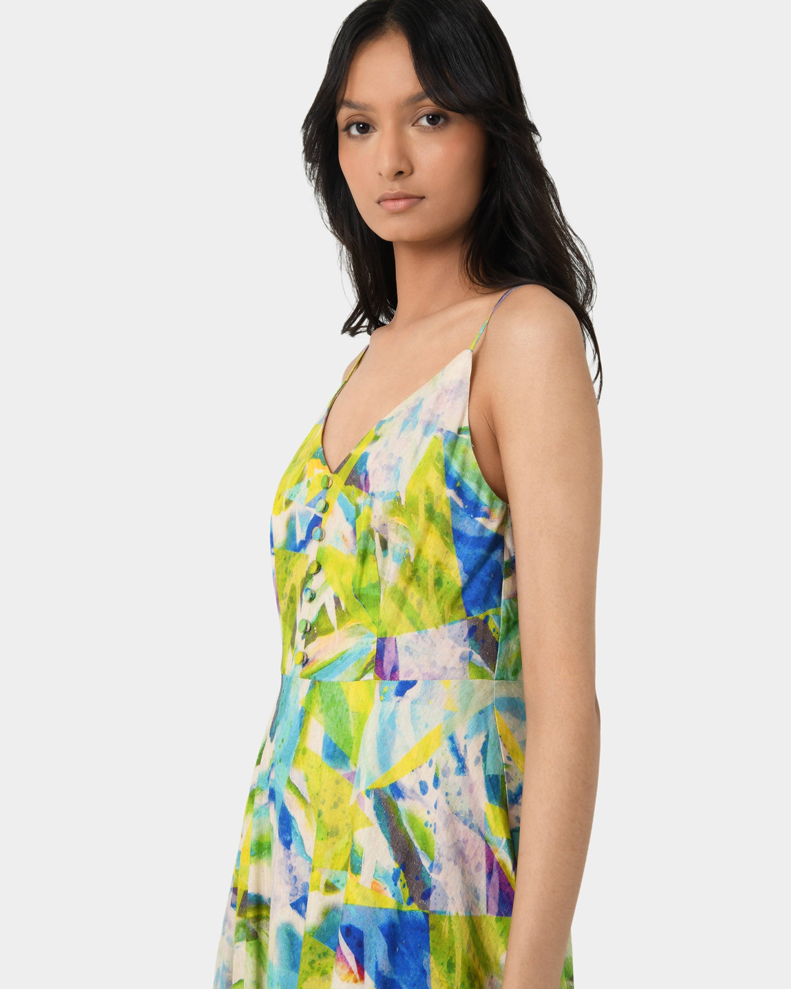 Melia Linen-Blend  Dress