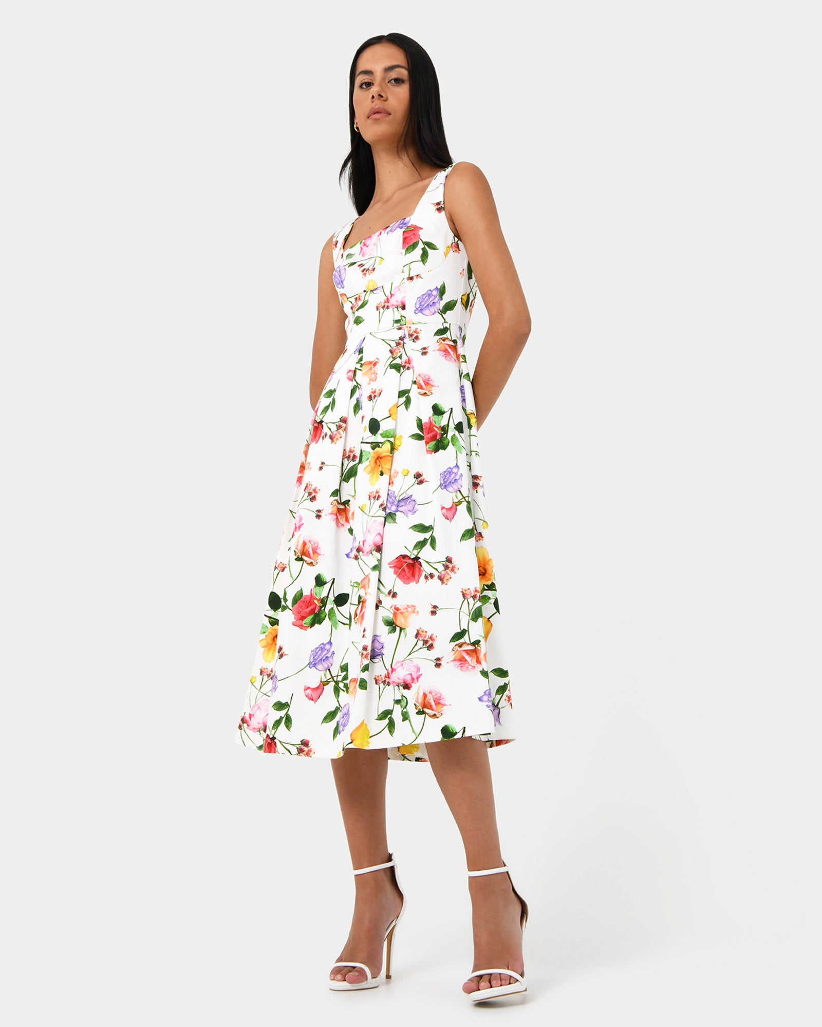 Mariana Pleated Midi Dress