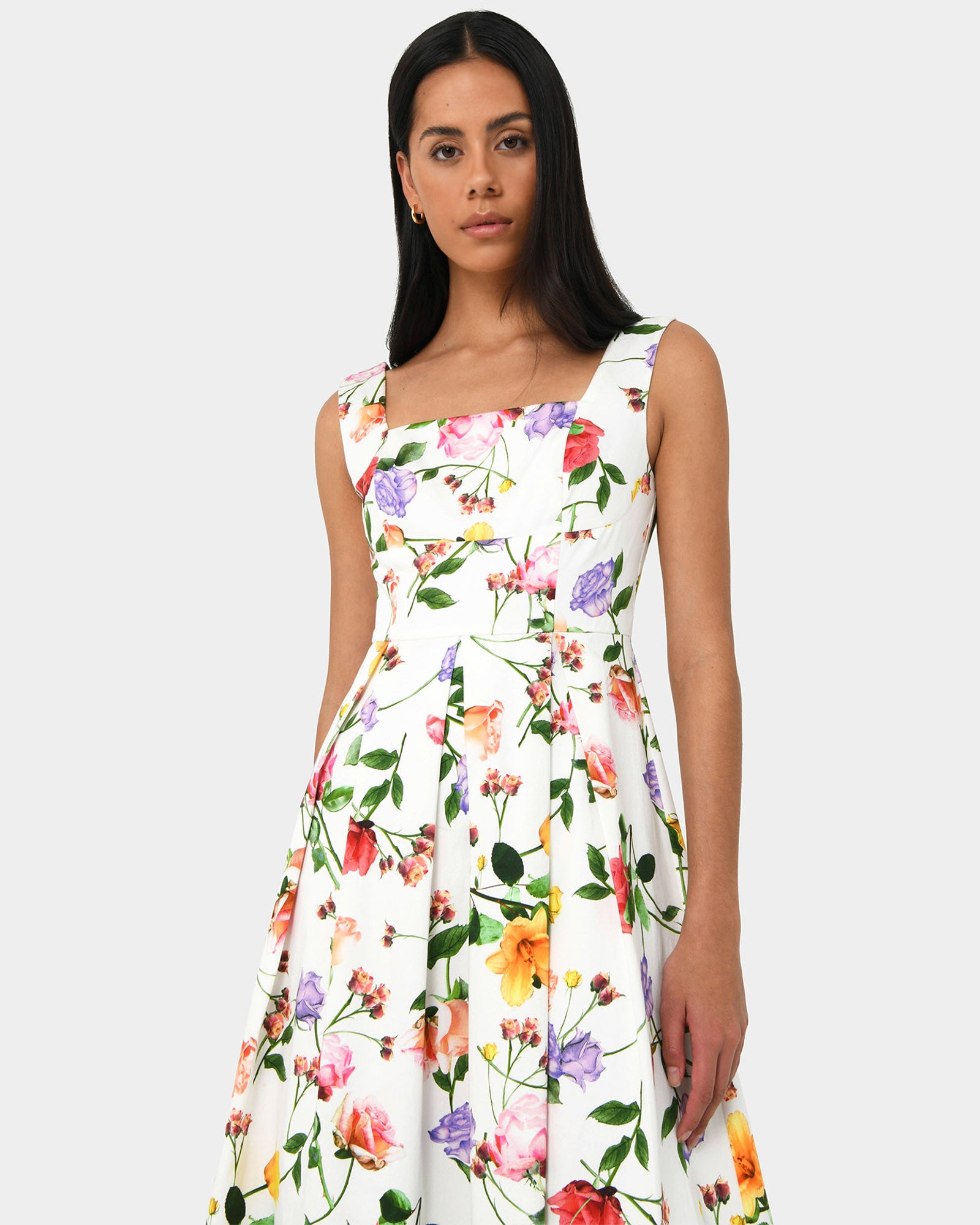 Mariana Pleated Midi Dress