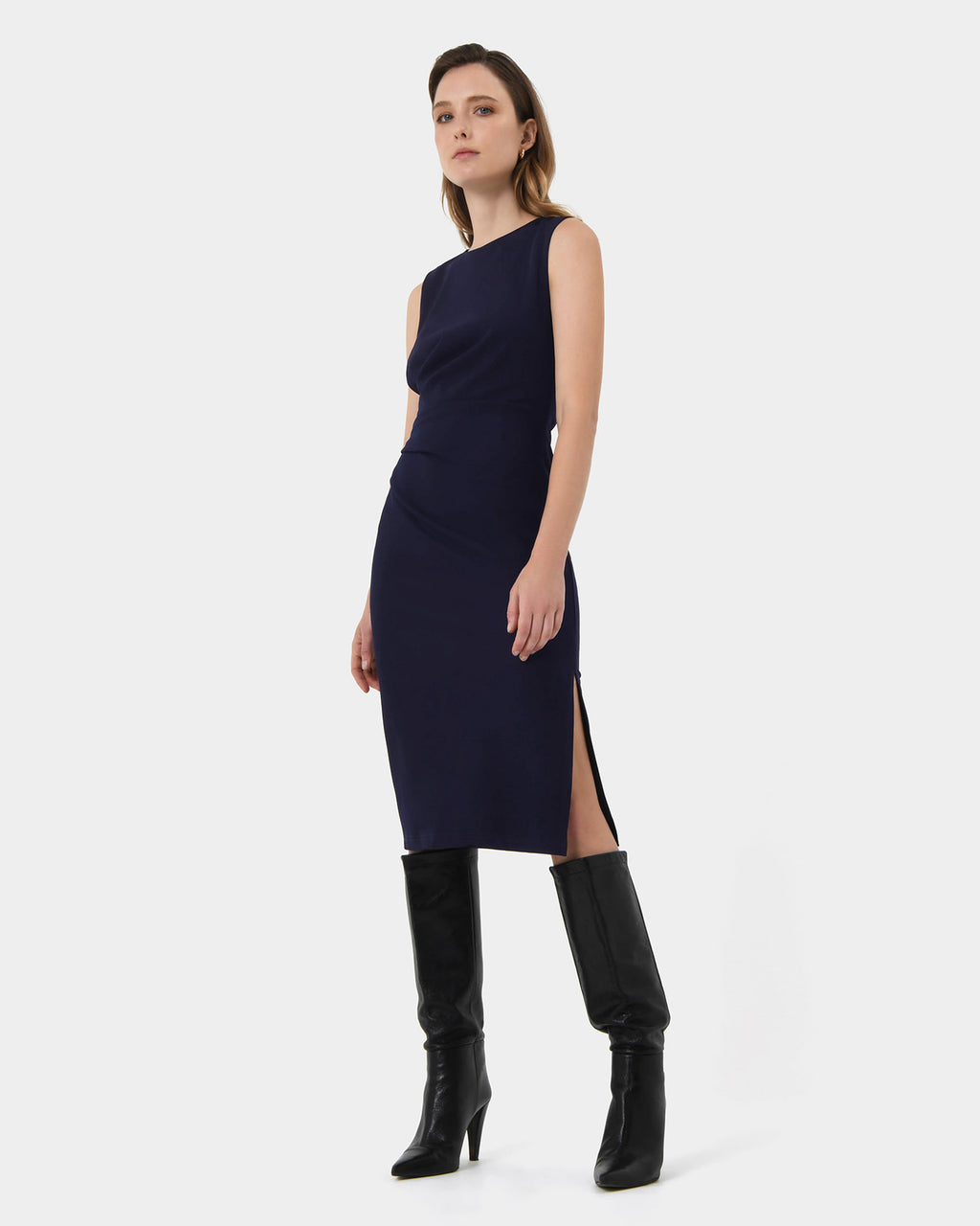 Faith Side Pleated Midi Dress
