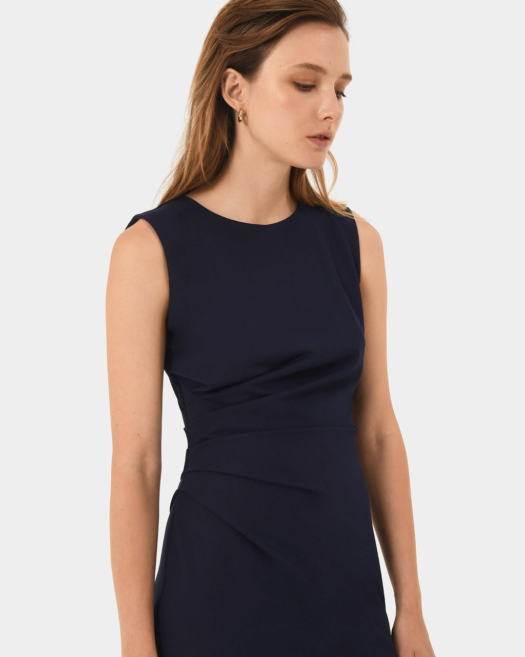 Faith Side Pleated Midi Dress