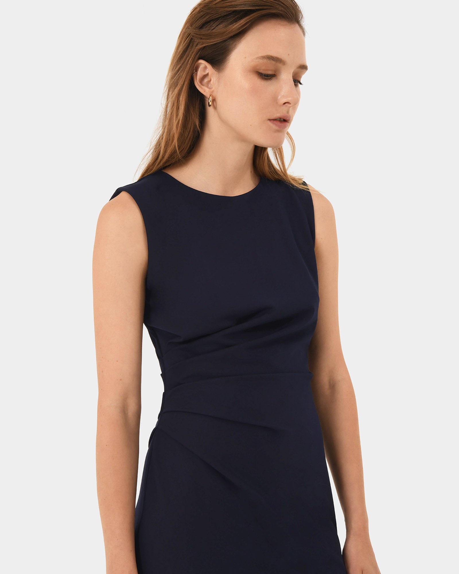 Faith Side Pleated Midi Dress