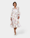 Rosy Floral Tiered Dress