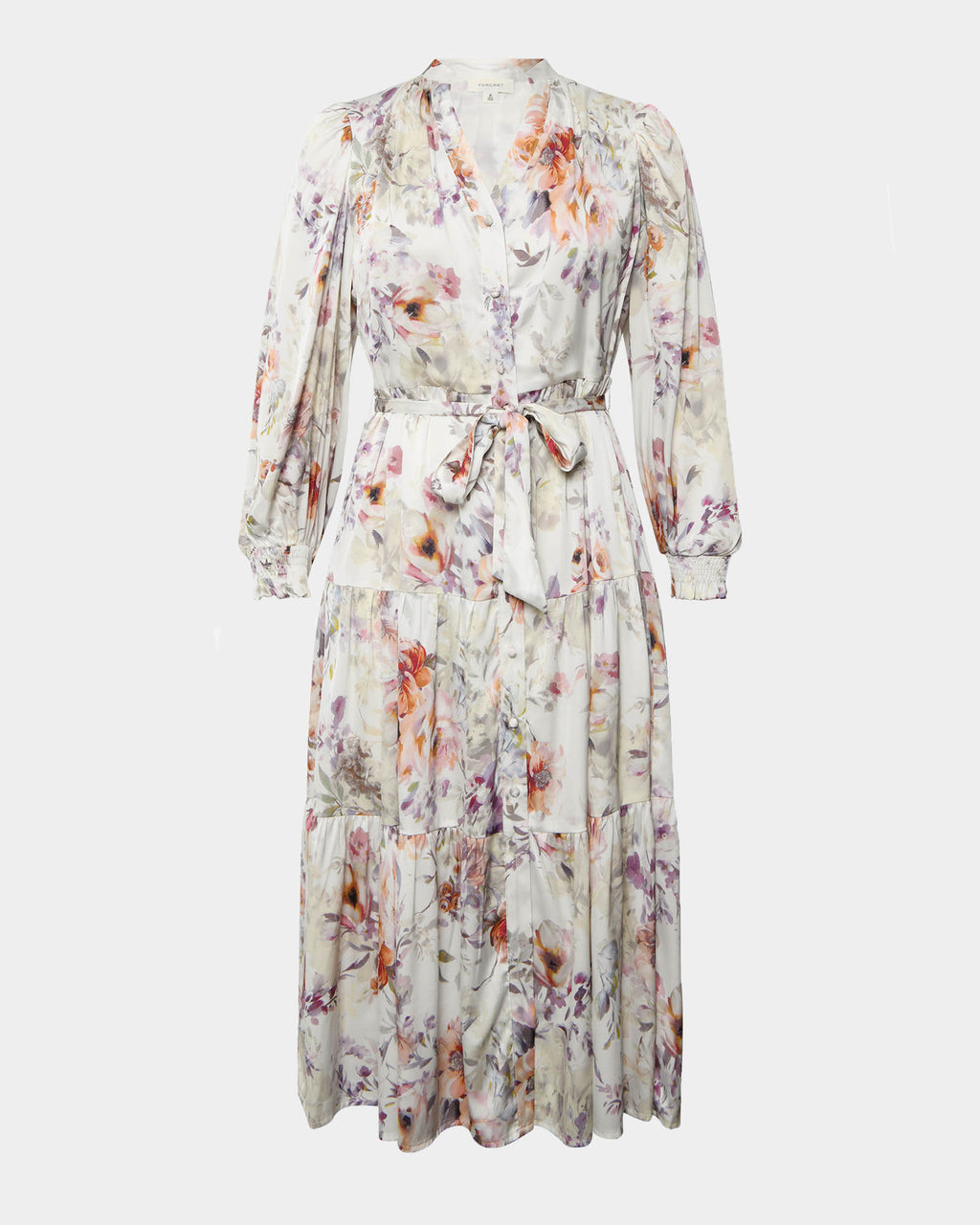 Rosy Floral Tiered Dress