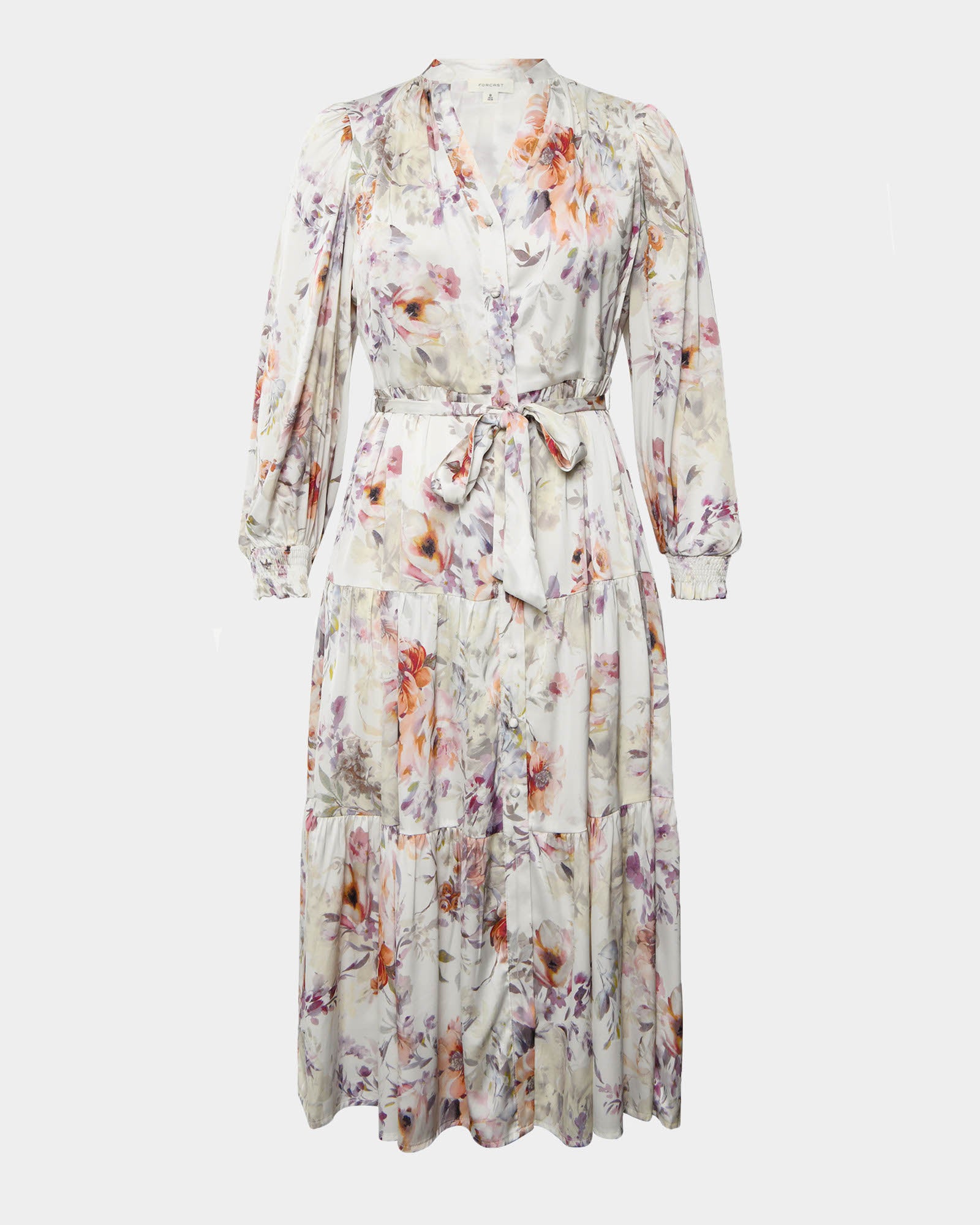 Rosy Floral Tiered Dress
