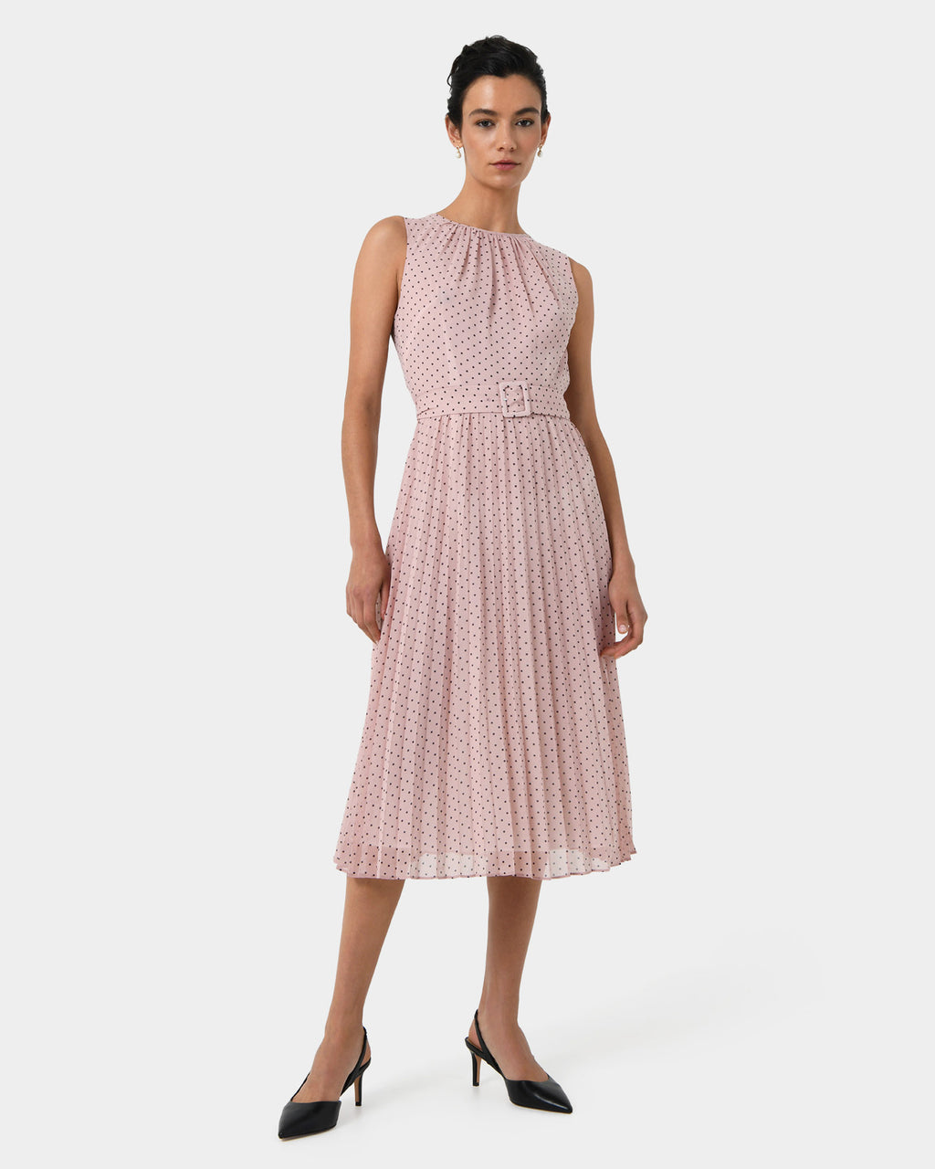 Ruth Belted Polkadot Dress