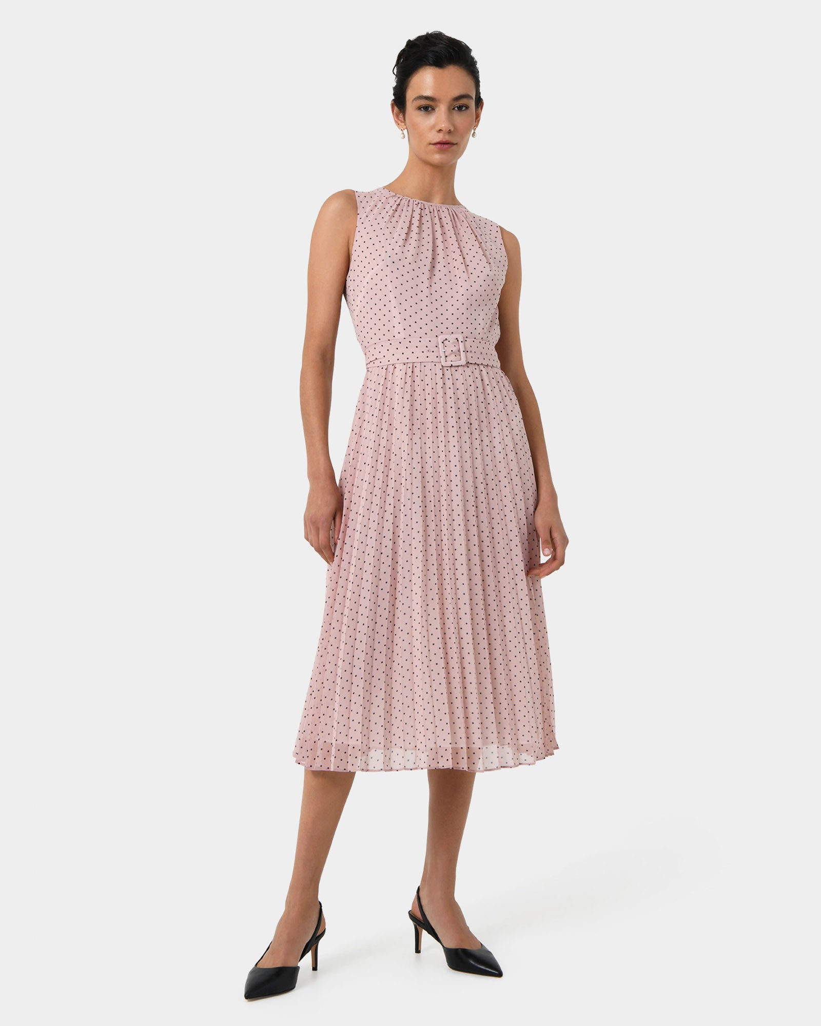 Ruth Belted Polkadot Dress