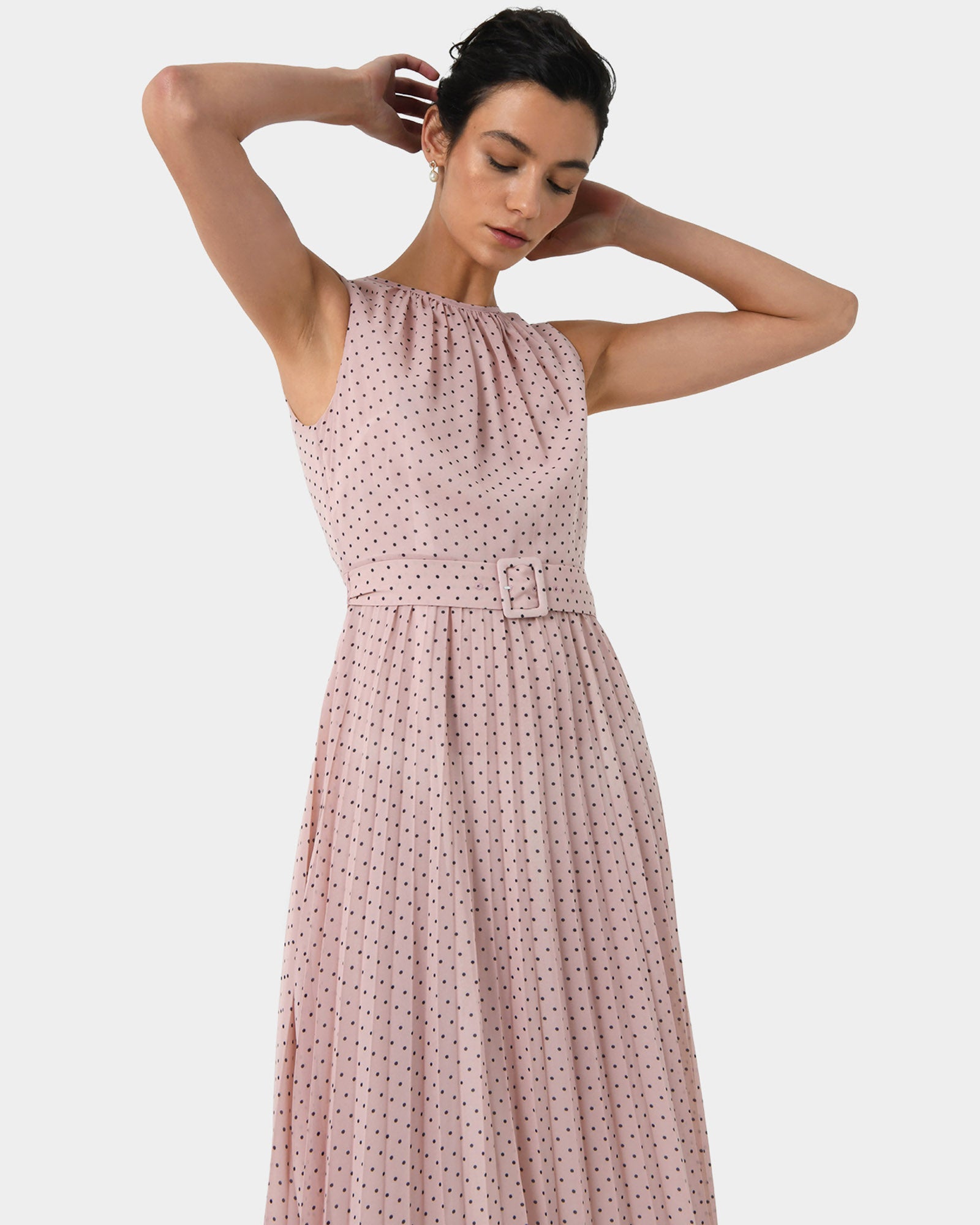 Ruth Belted Polkadot Dress