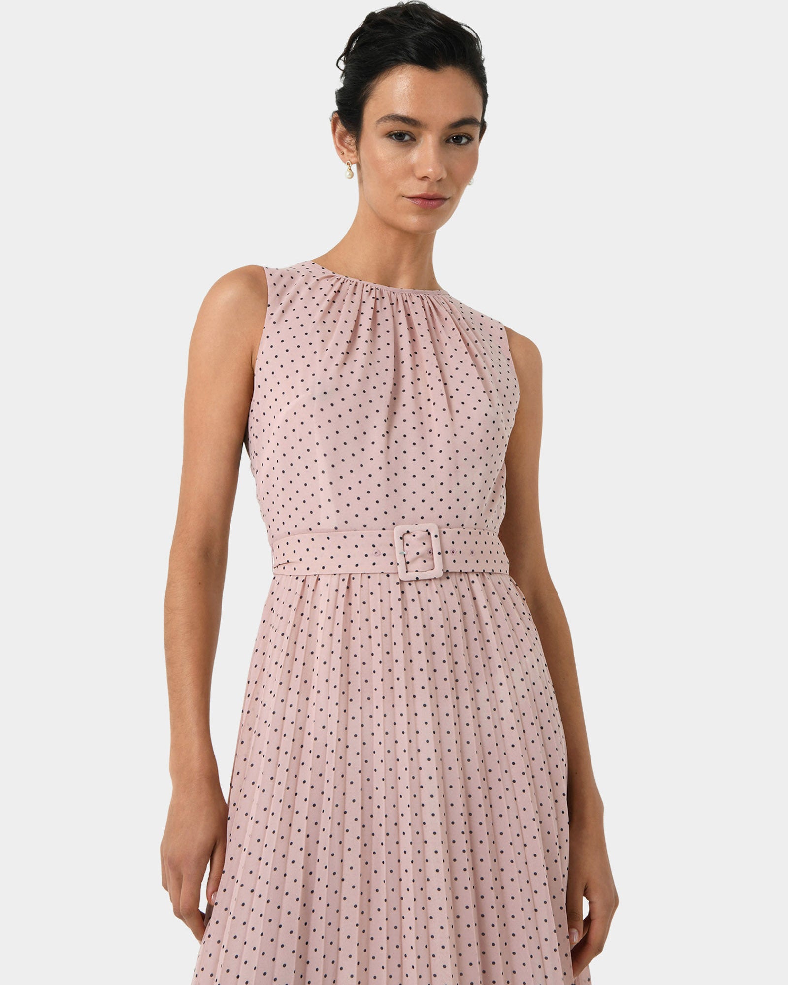 Ruth Belted Polkadot Dress