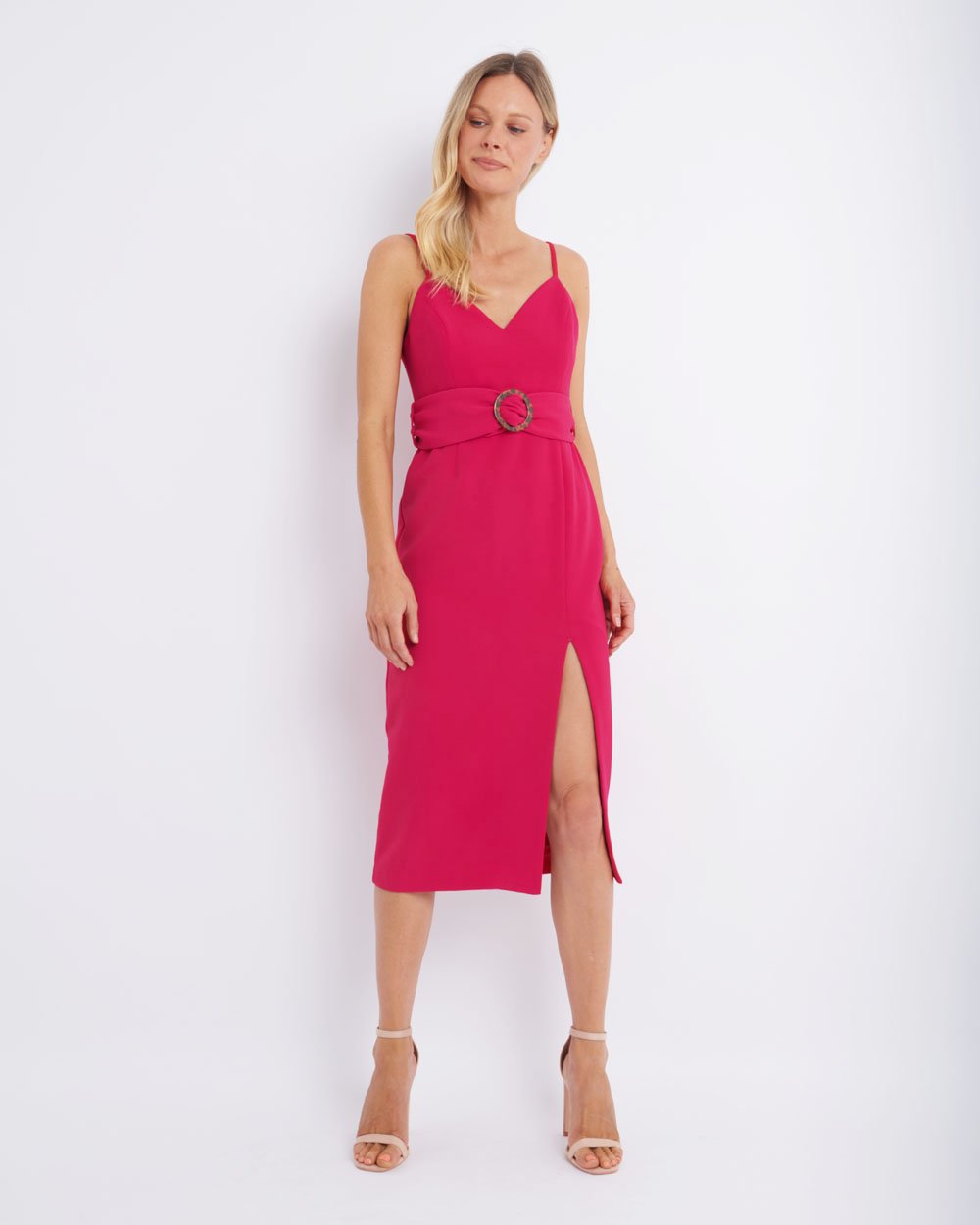Kiara Belted Midi Dress