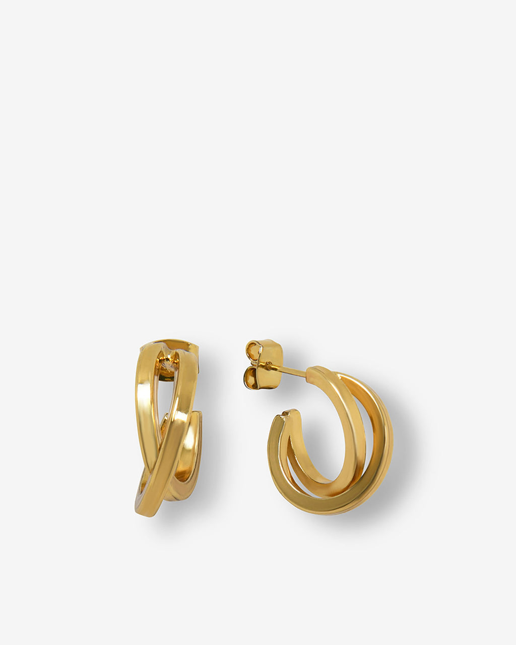 Lyra Crossover Hoop Earrings