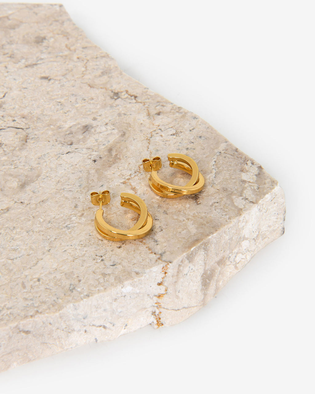 Lyra Crossover Hoop Earrings