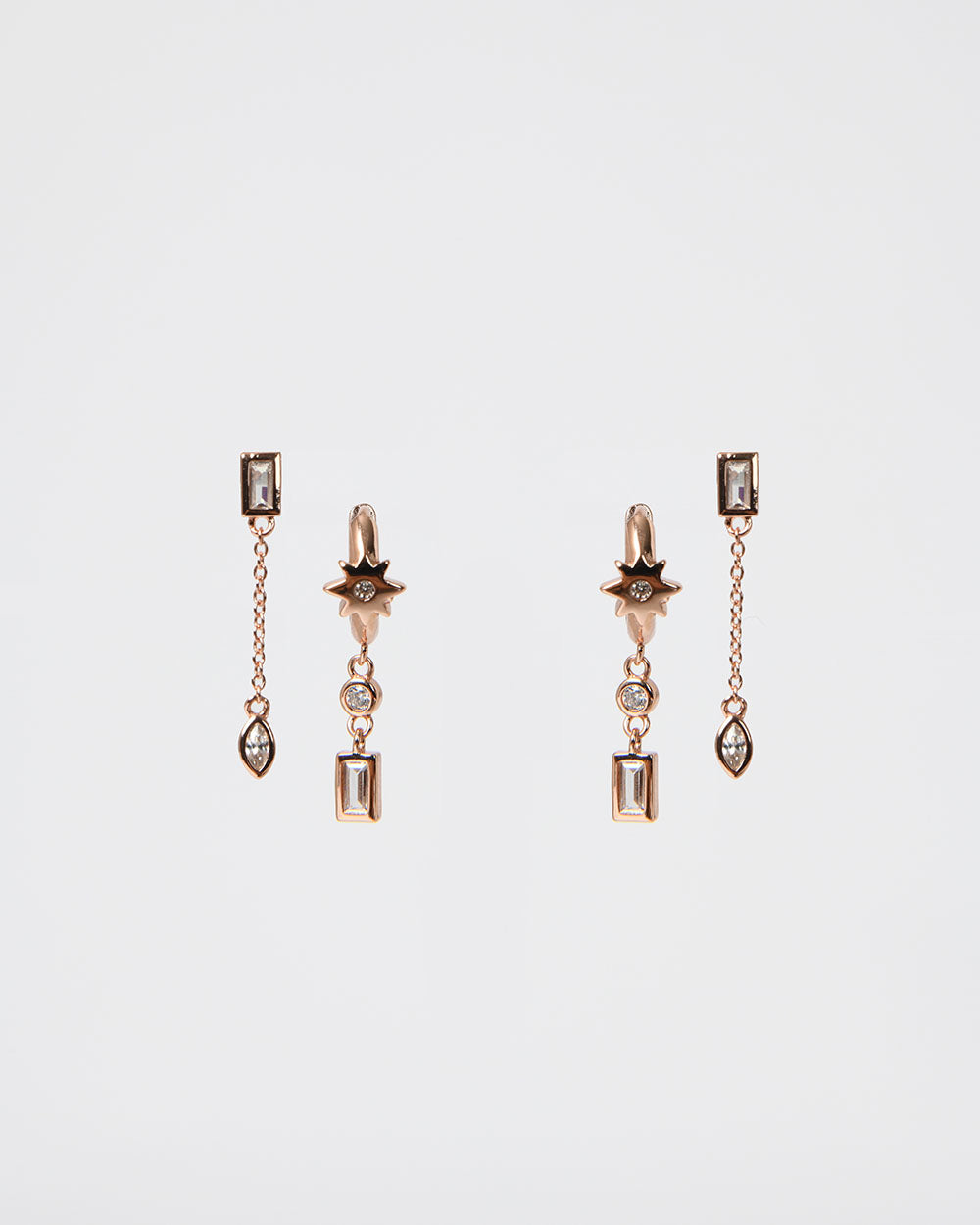 Diya Rose Gold 2pc Earring Set