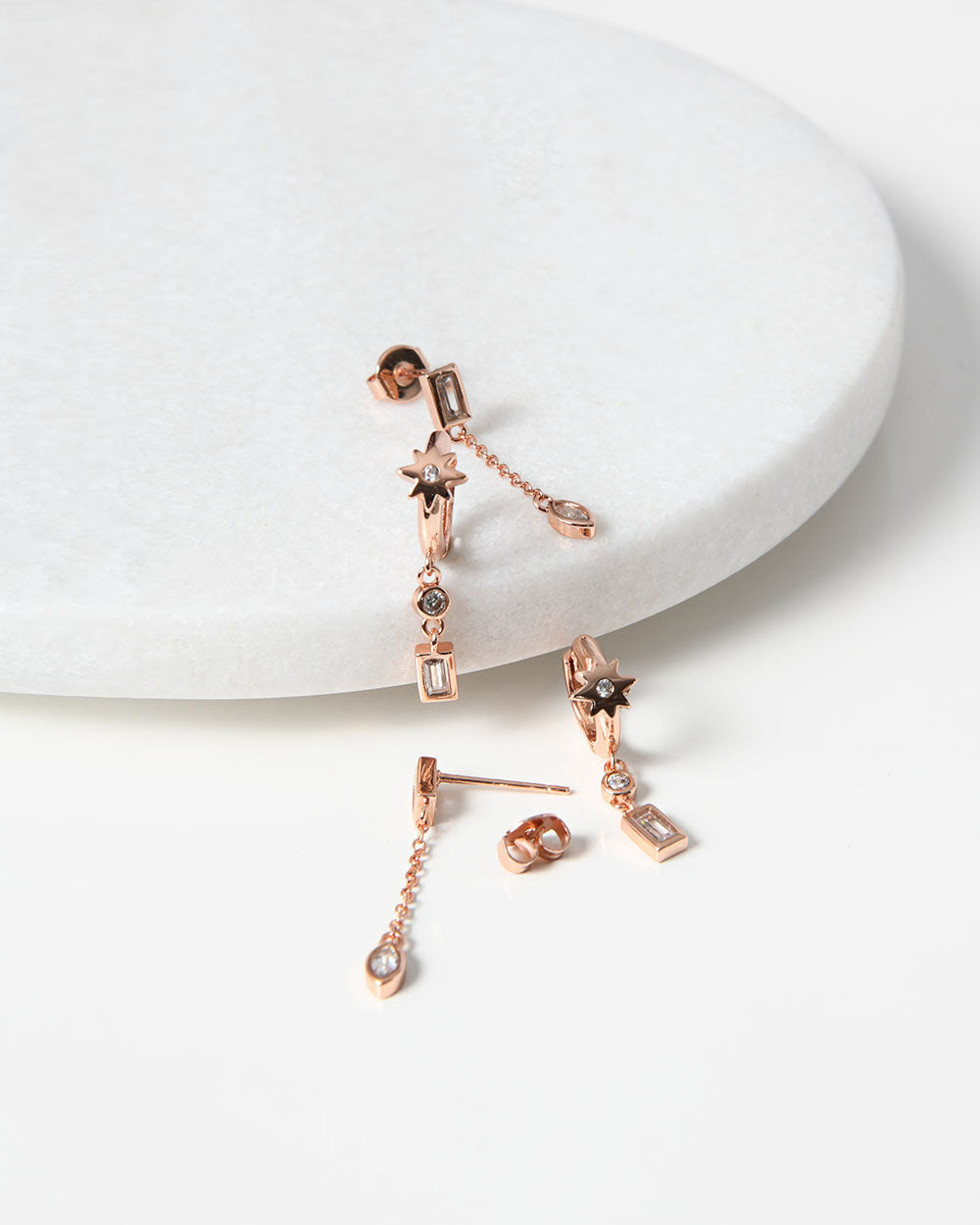 Diya Rose Gold 2pc Earring Set