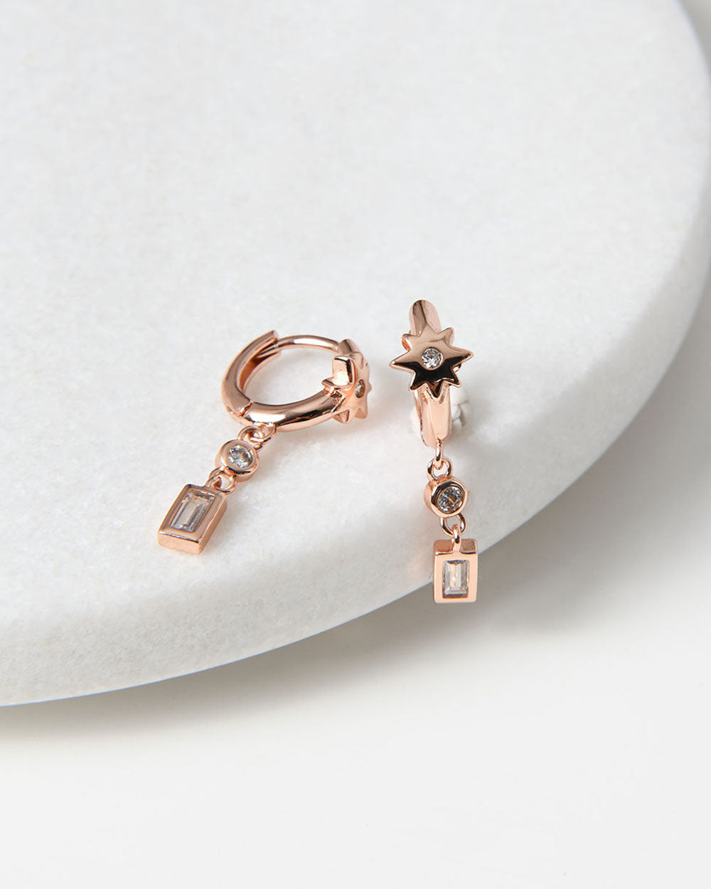 Diya Rose Gold 2pc Earring Set