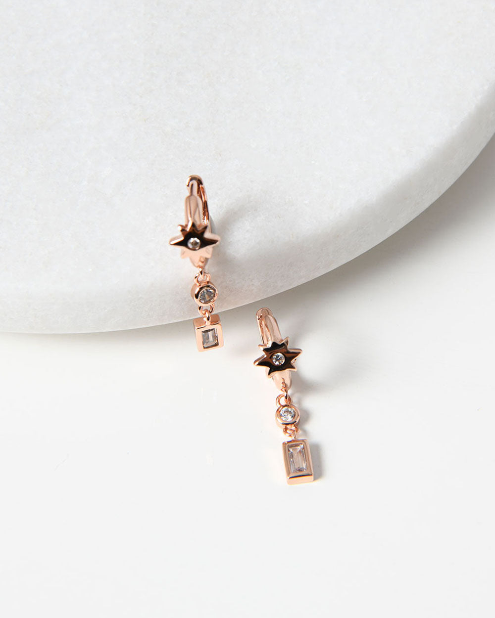 Diya Rose Gold 2pc Earring Set