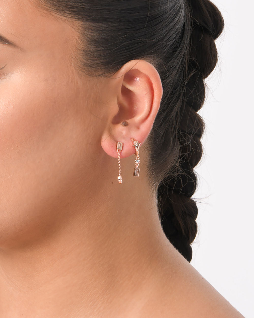 Diya Rose Gold 2pc Earring Set