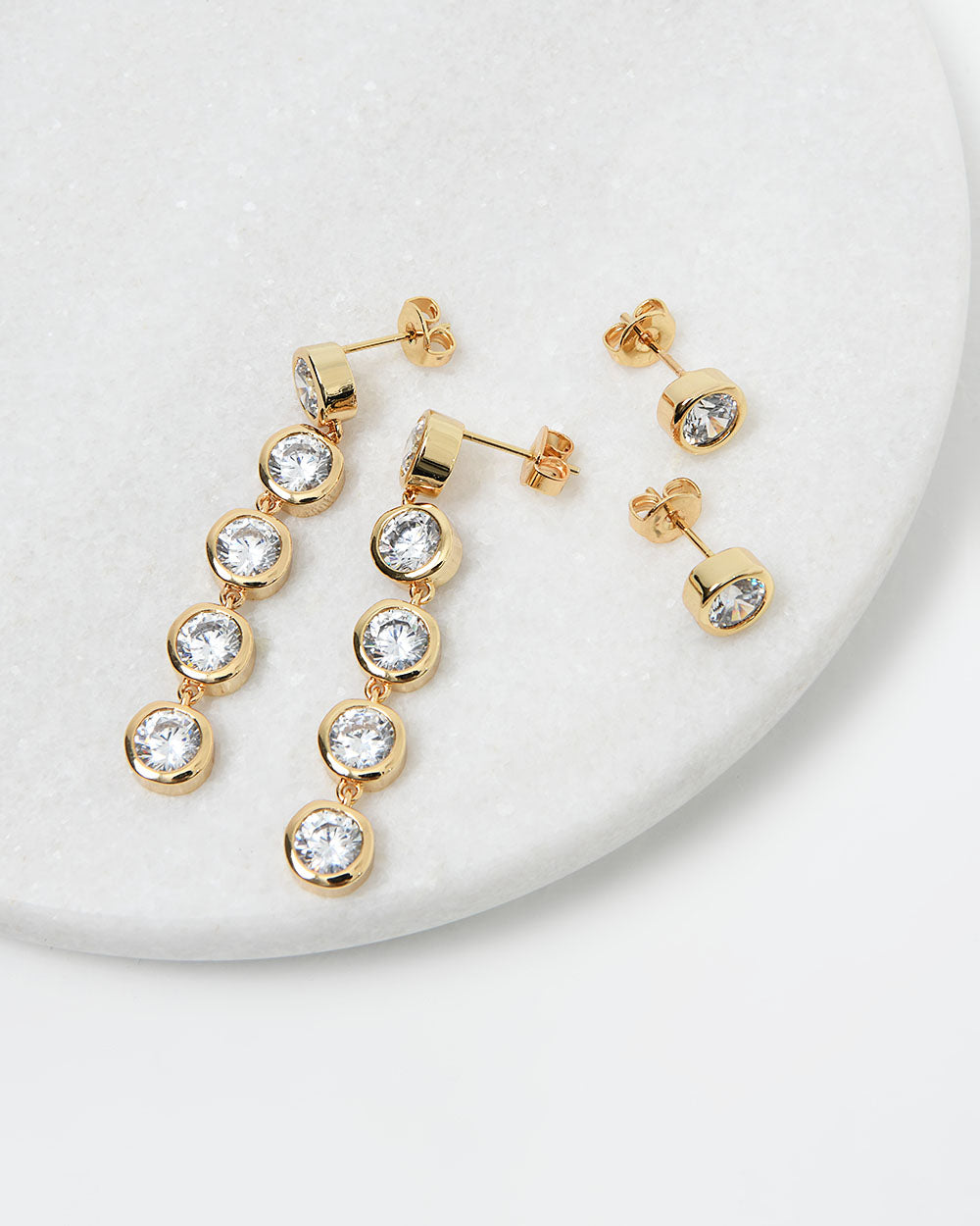 Jemma 16k Gold 2pc Earring Set