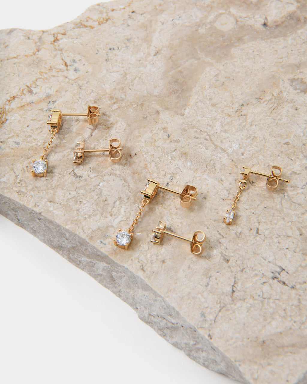 Rose 16k Gold 3pc Earring Set