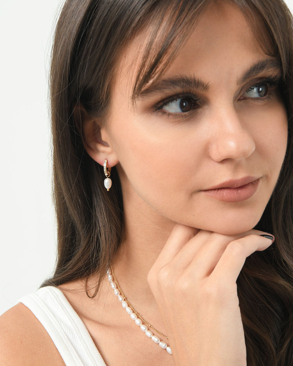 Cienna 16k Gold 2 Way Earrings