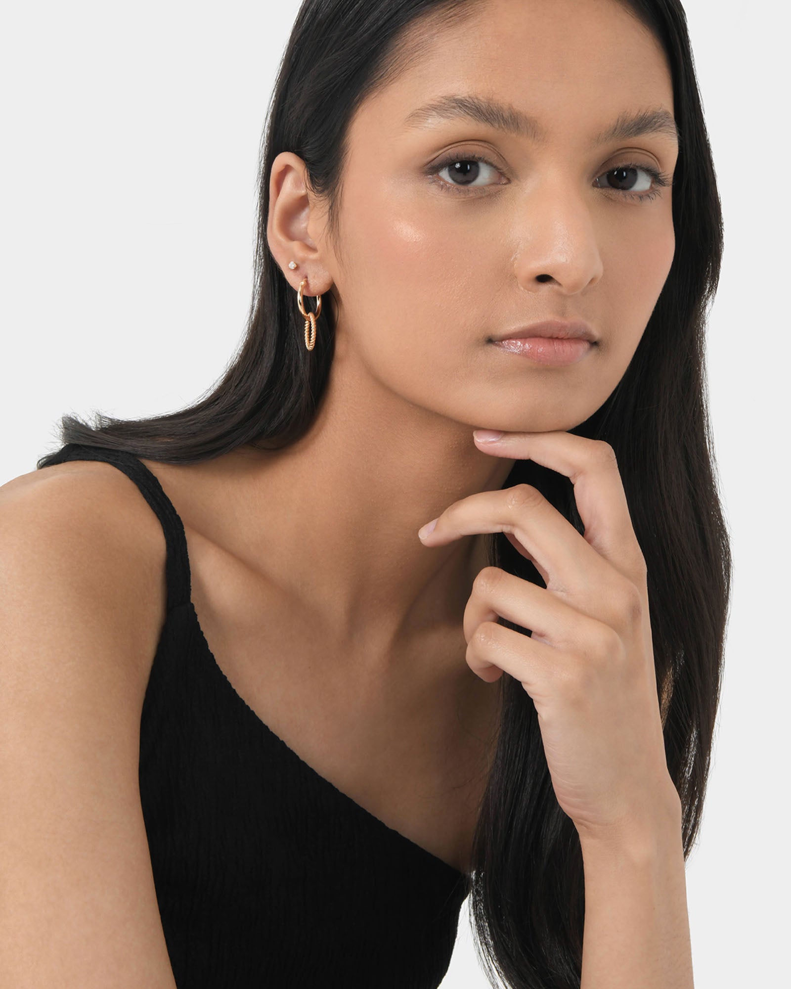 Felicity Gold 2 Way Earrings