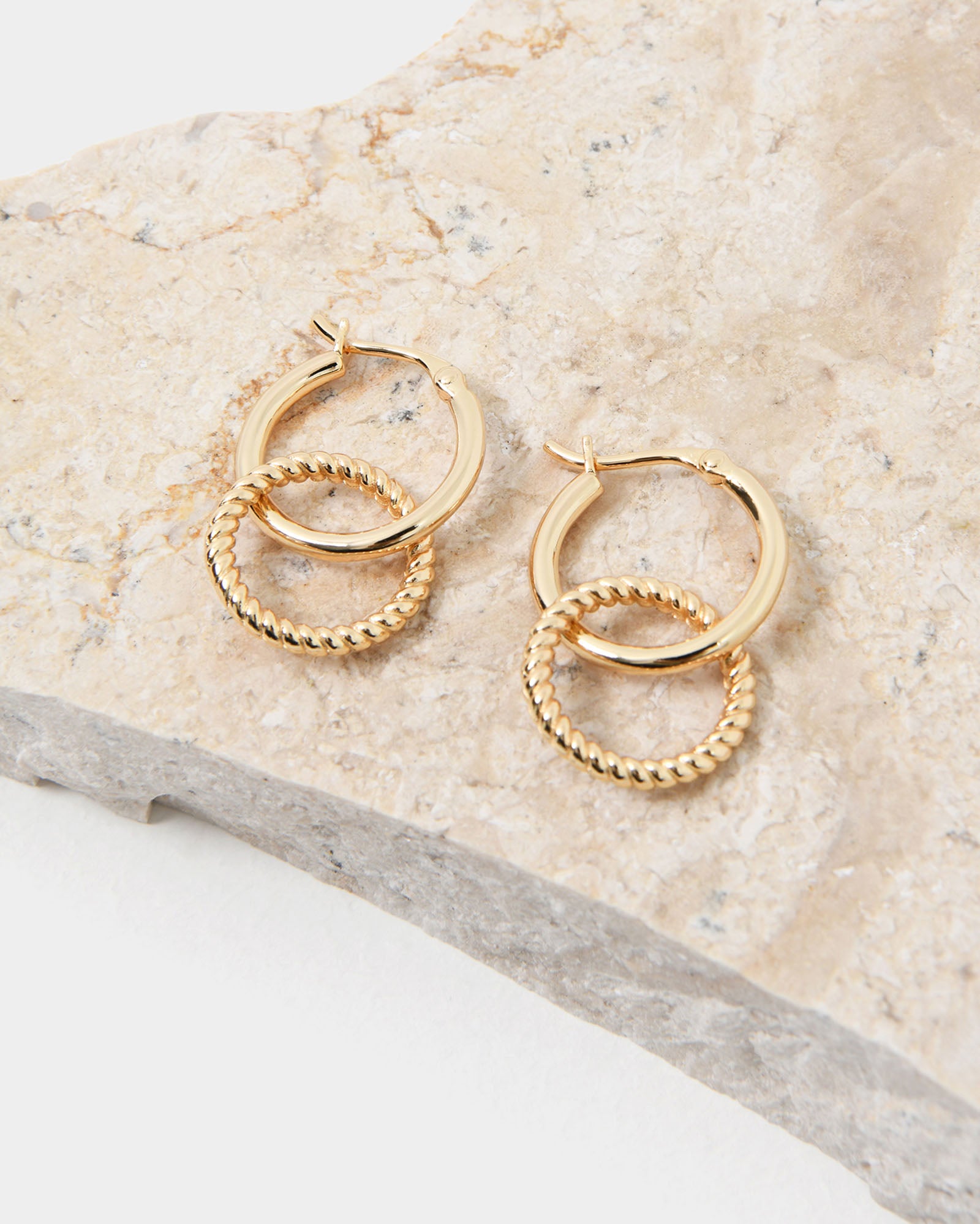 Felicity Gold 2 Way Earrings