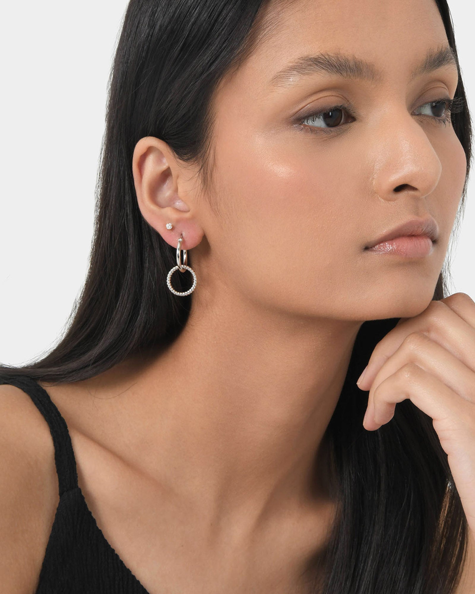 Felicity Silver 2 Way Earrings