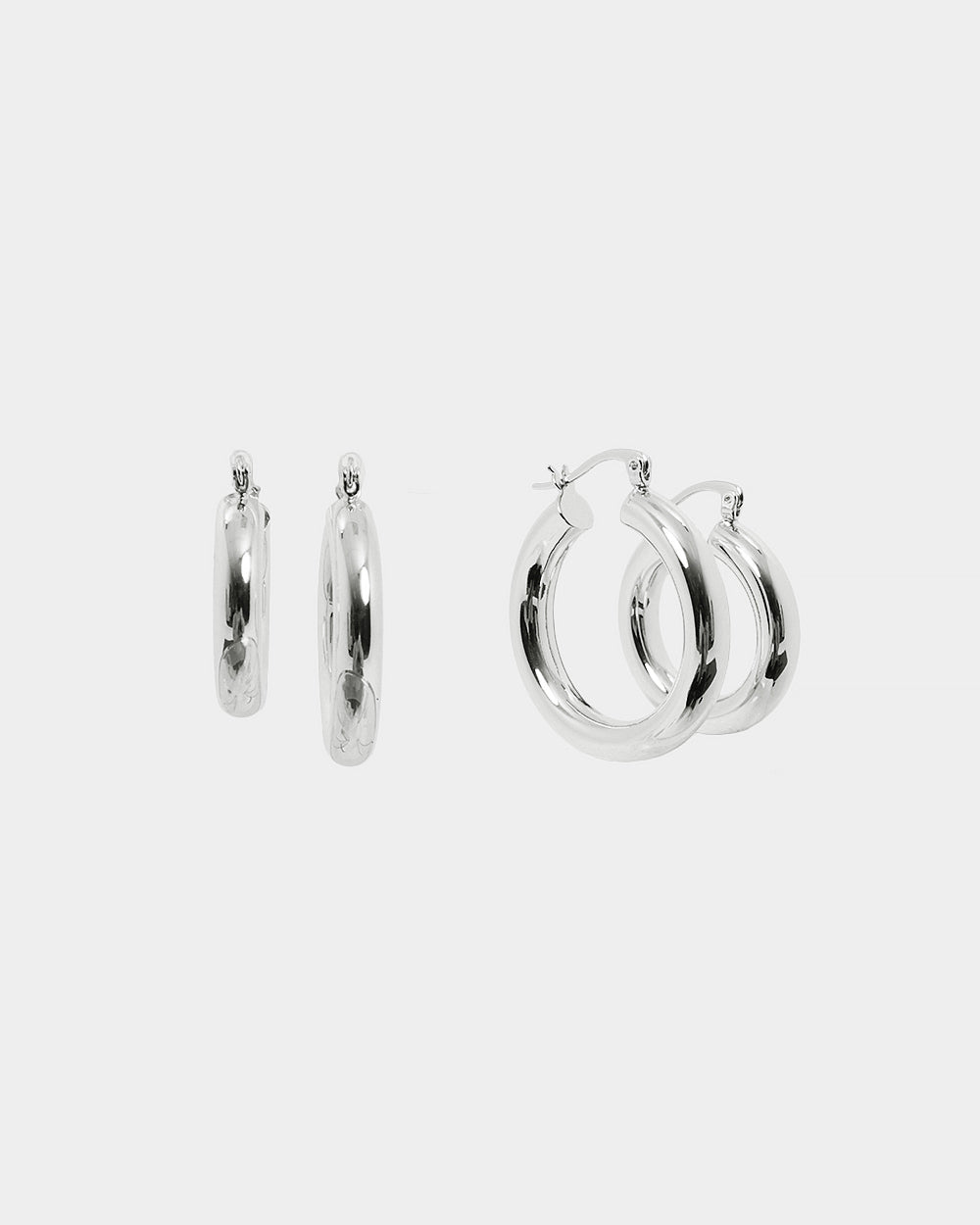 Rylie 2pc Silver Earring Set