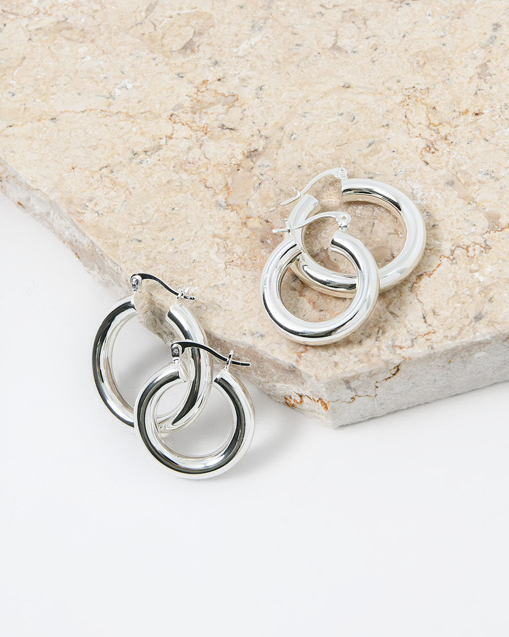 Rylie 2pc Silver Earring Set