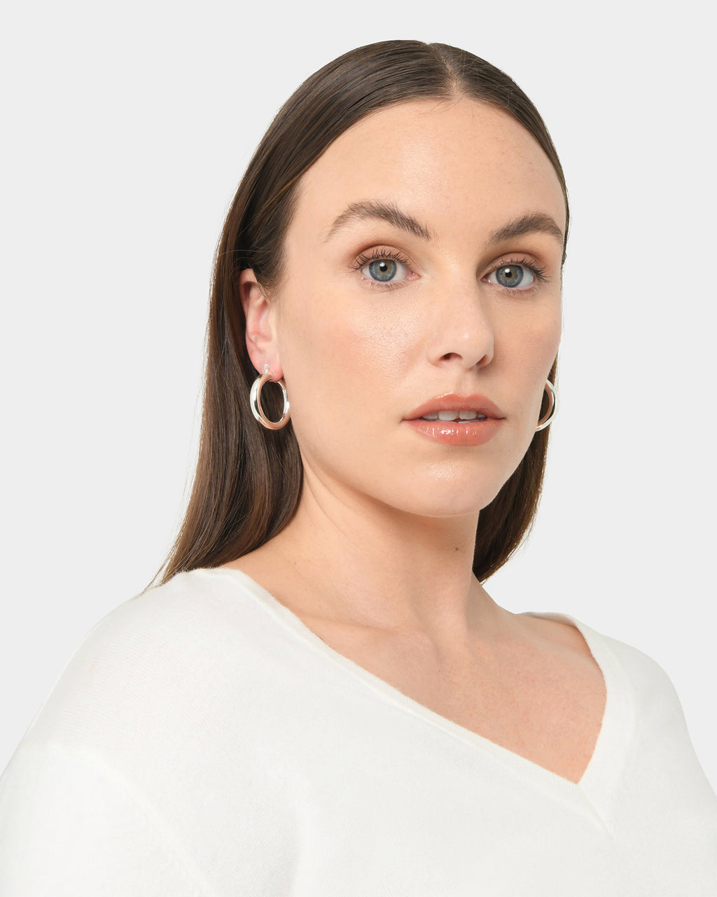 Rylie 2pc Silver Earring Set