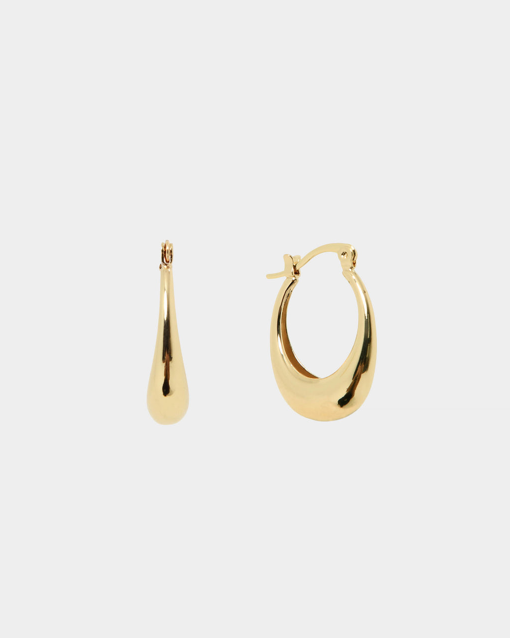 Jessi 16k Gld Pltd Oval Hoops