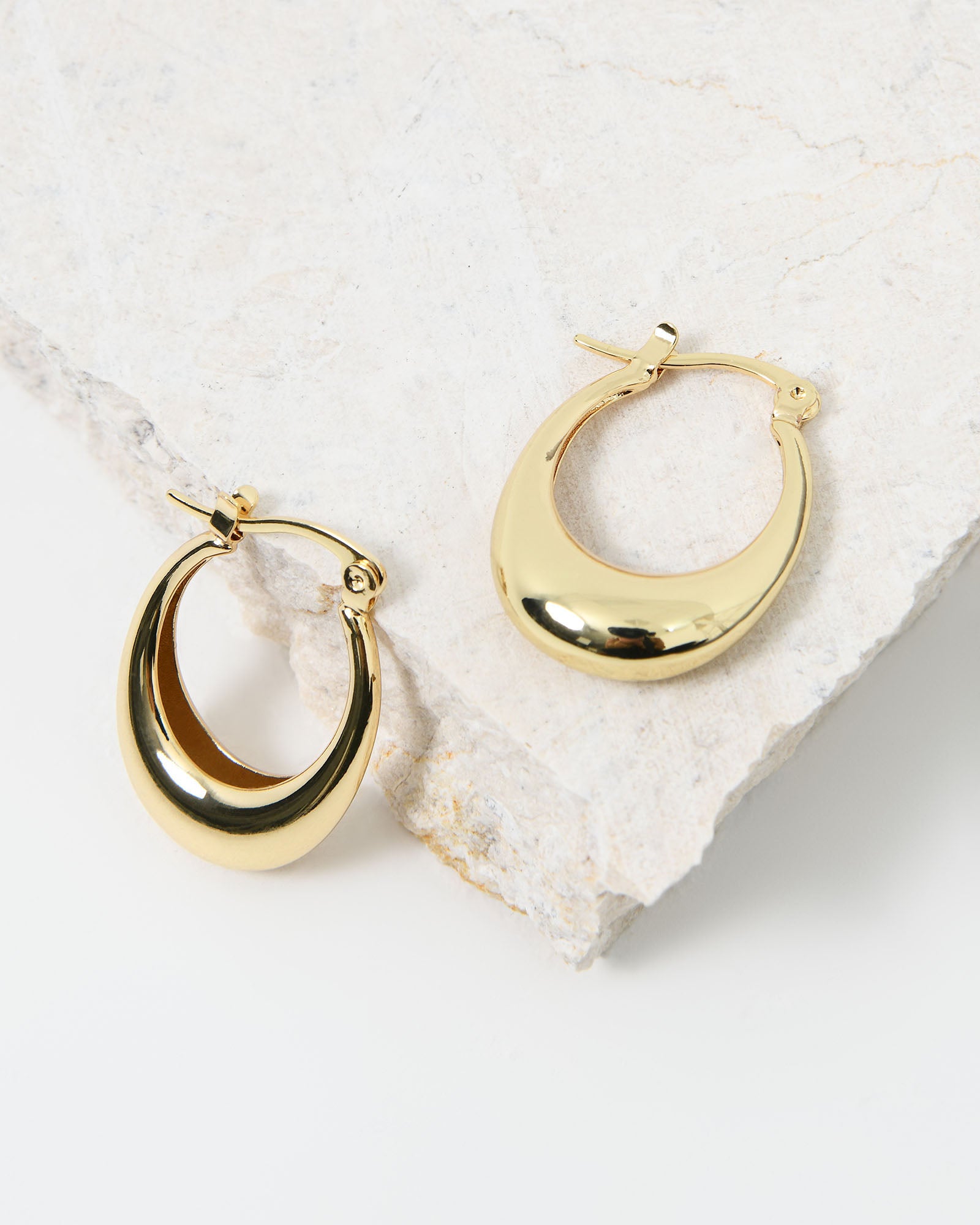 Jessi 16k Gld Pltd Oval Hoops