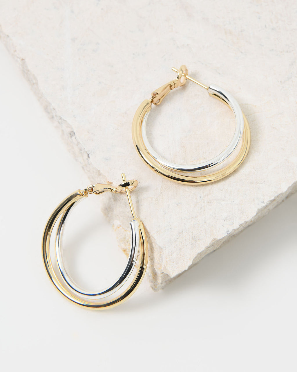 Kina Gold & Silver Earrings