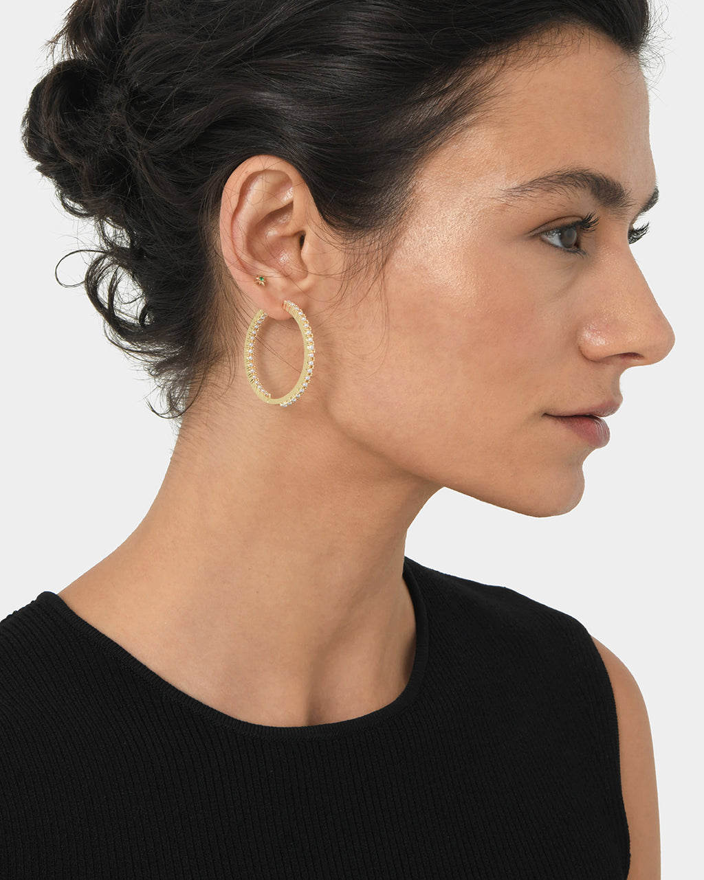 Alayah 16k Gold Hoop Earrings