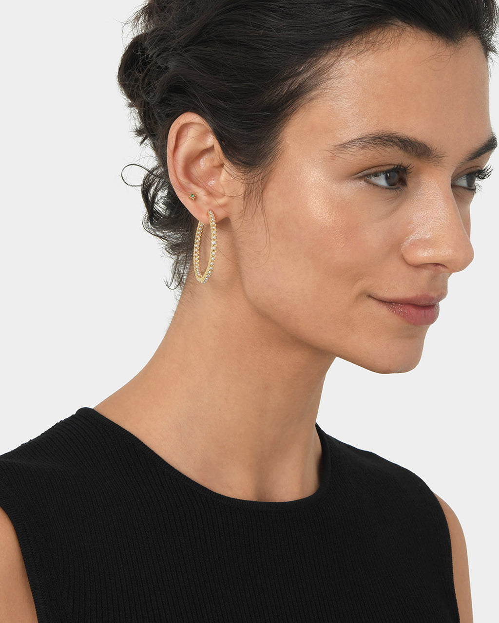Alayah 16k Gold Hoop Earrings