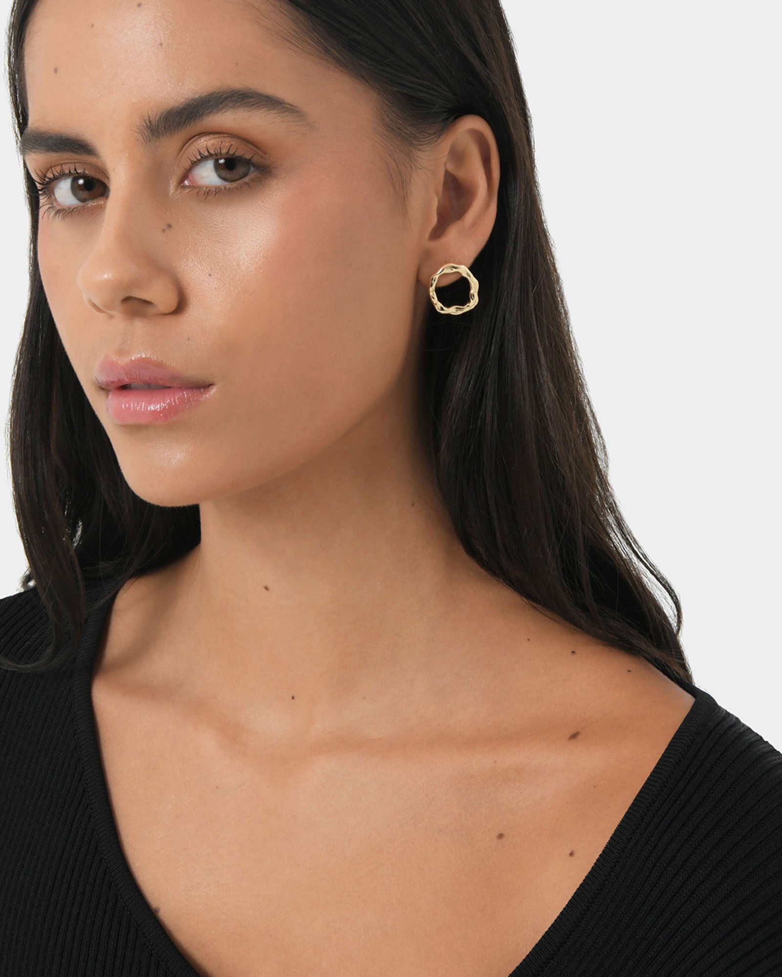 Meera 16k Gold Plated Earrings