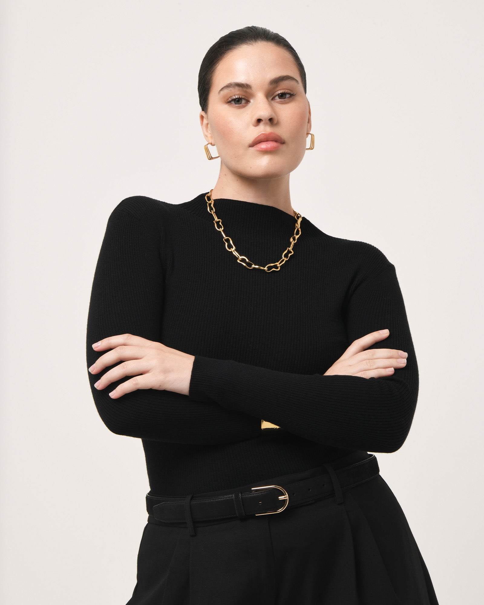 Avelyn Mock Neck Knit