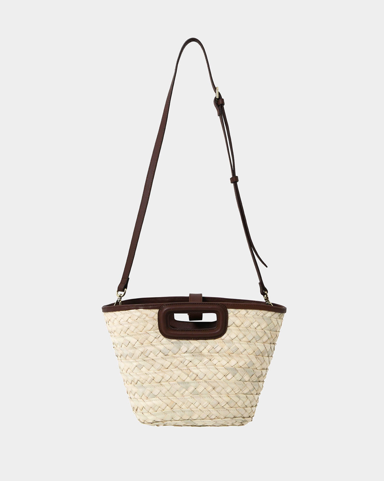 Rome Leather Palm Leaf Bag S