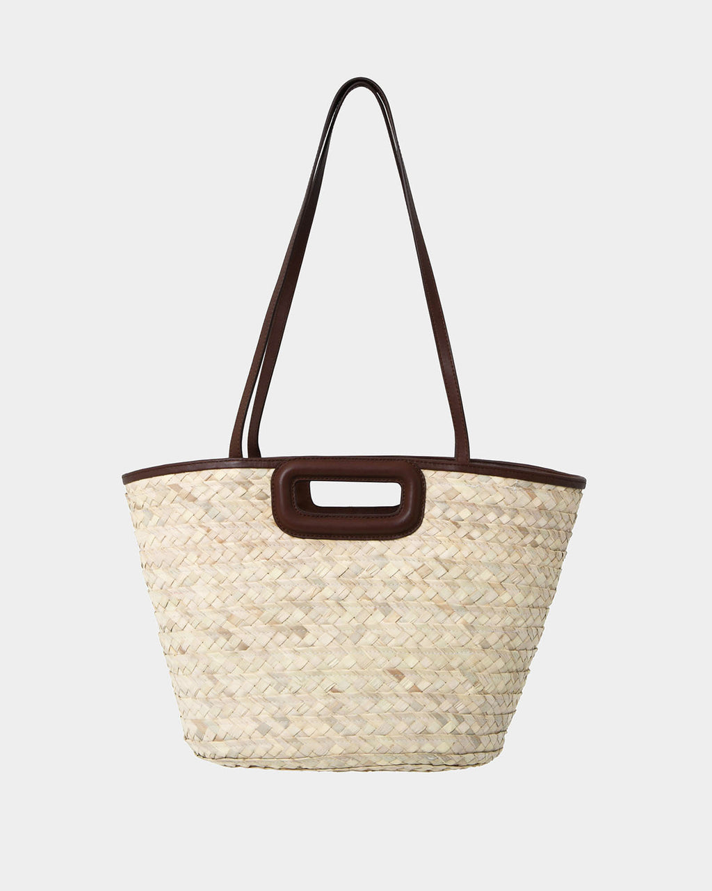 Rome Leather Palm Leaf Bag L