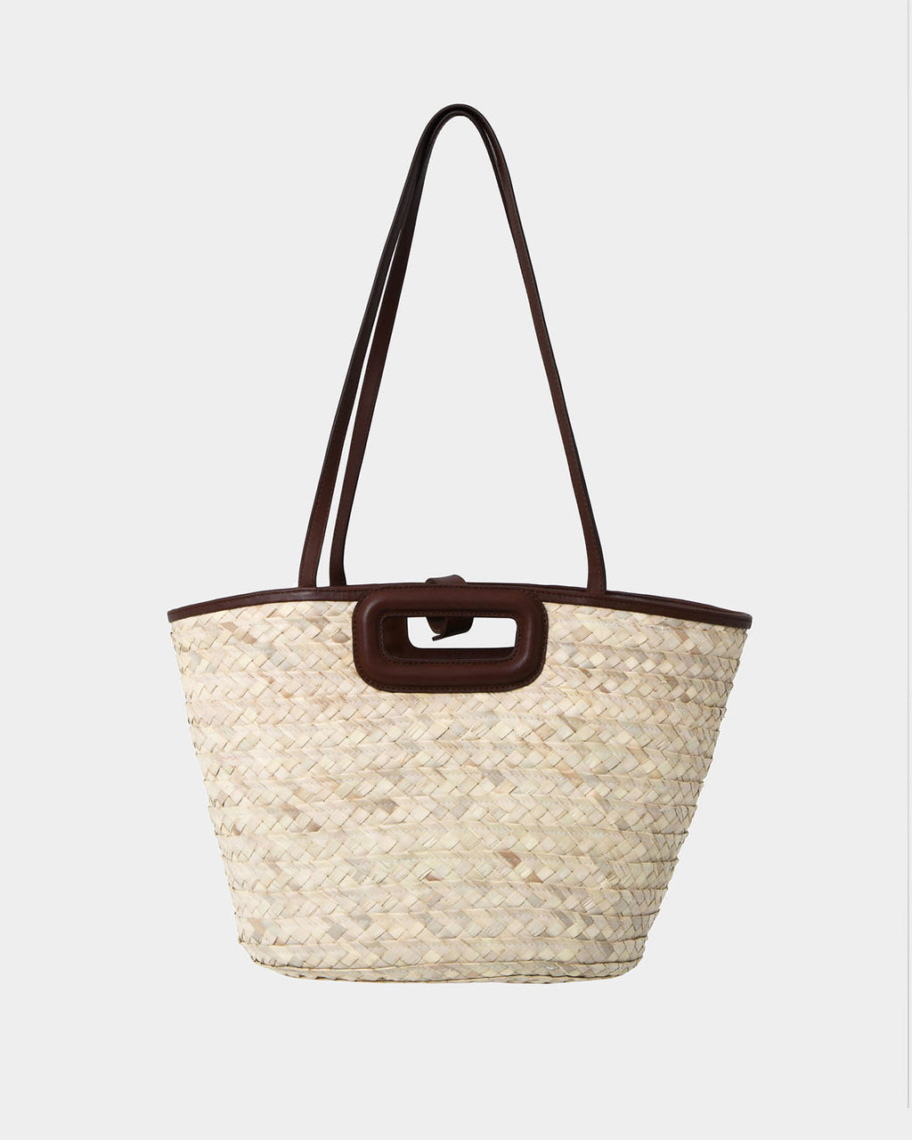 Rome Leather Palm Leaf Bag L