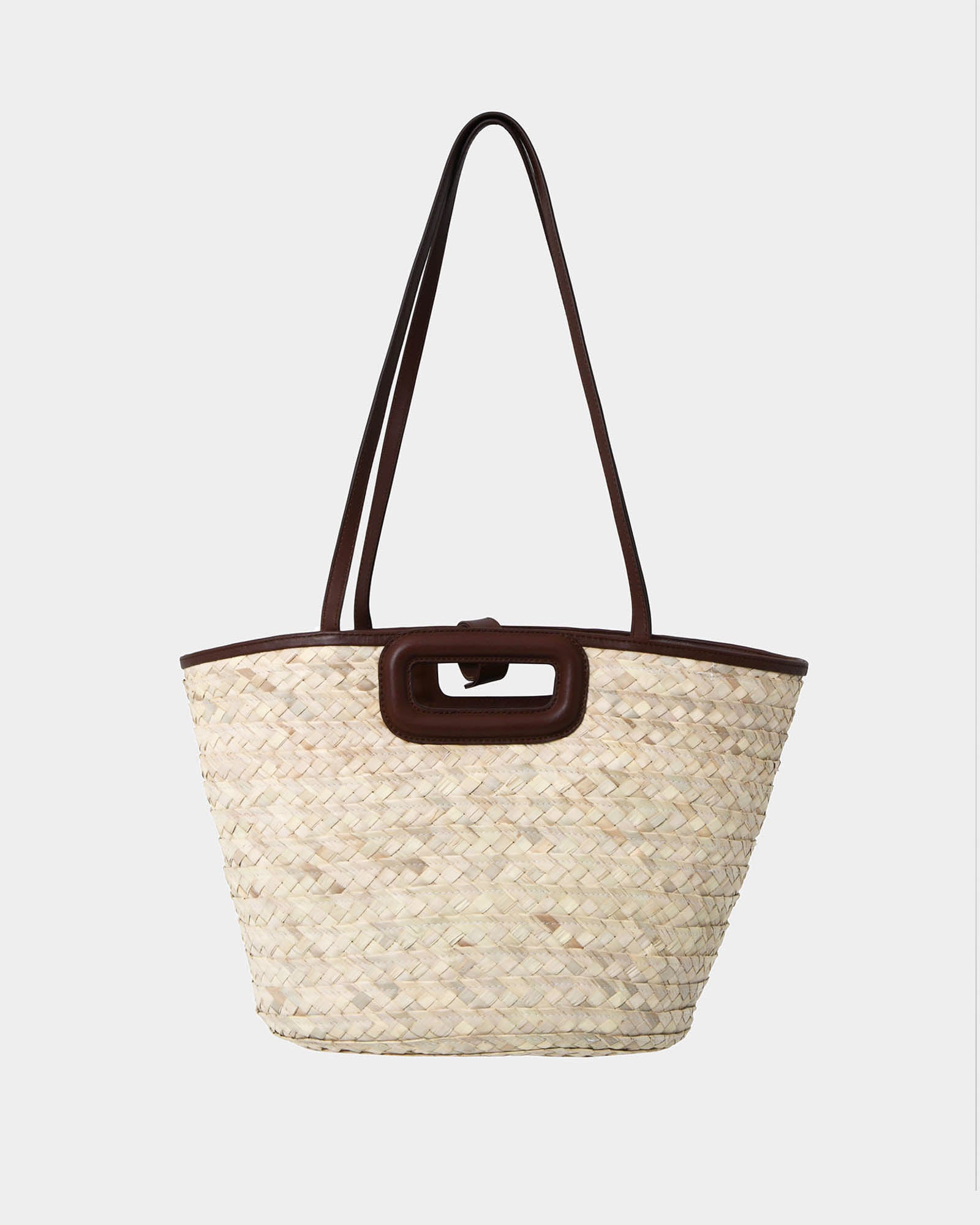 Rome Leather Palm Leaf Bag L