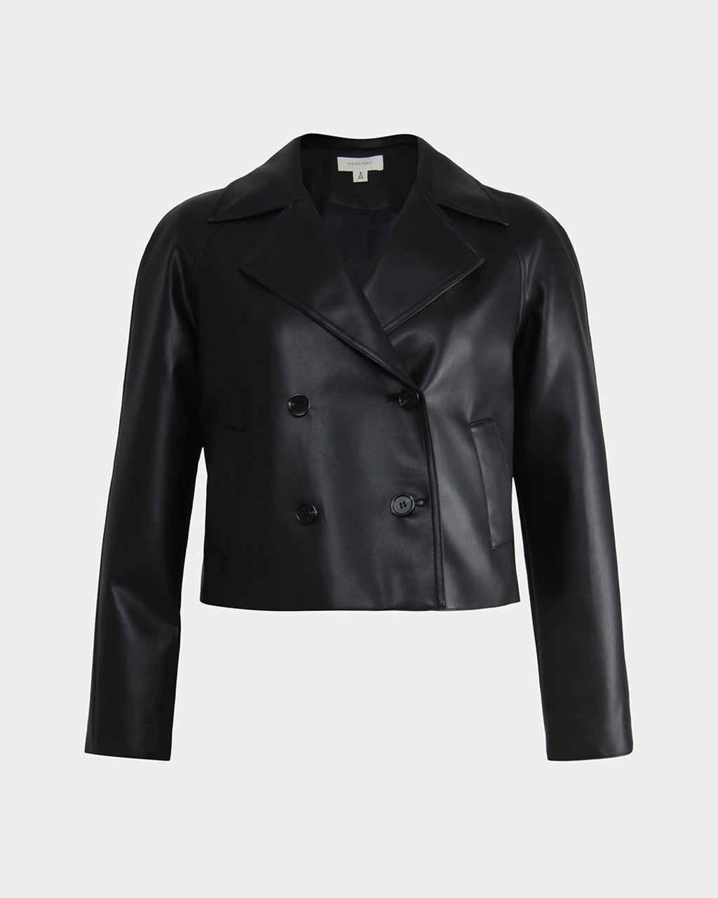 Kim Cropped PU Leather Jacket