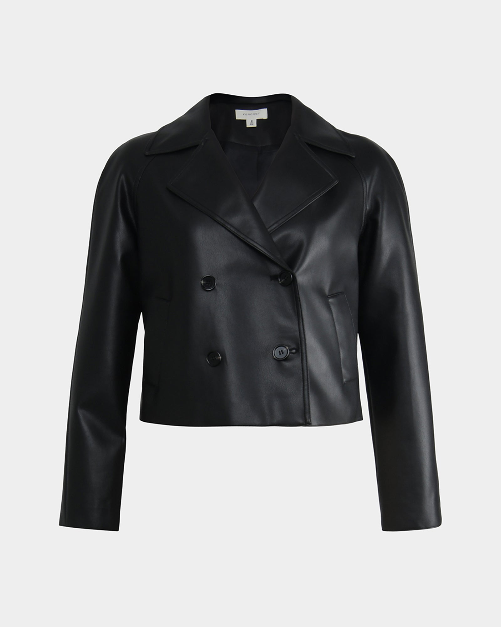Kim Cropped PU Leather Jacket