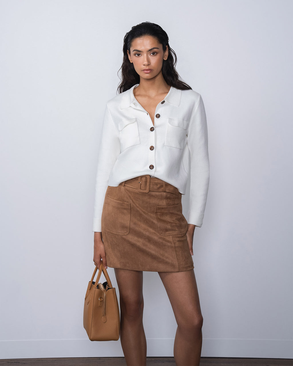 Julie Faux Suede Mini Skirt