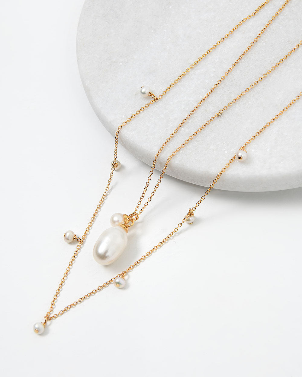 Diane 16k Gold 2pc Necklace
