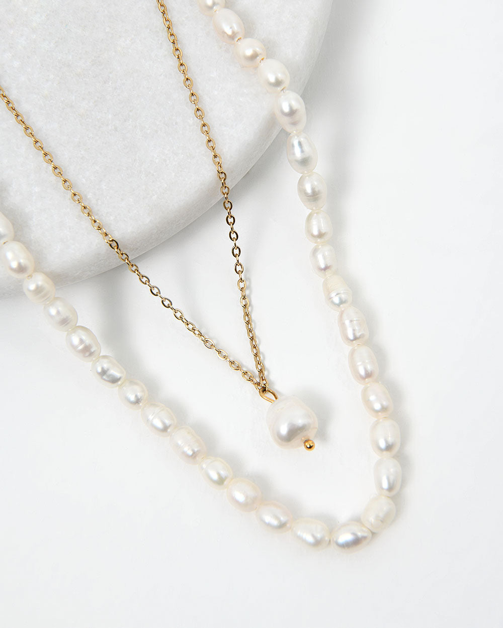 Nellie 16k Gold 2pc Necklace
