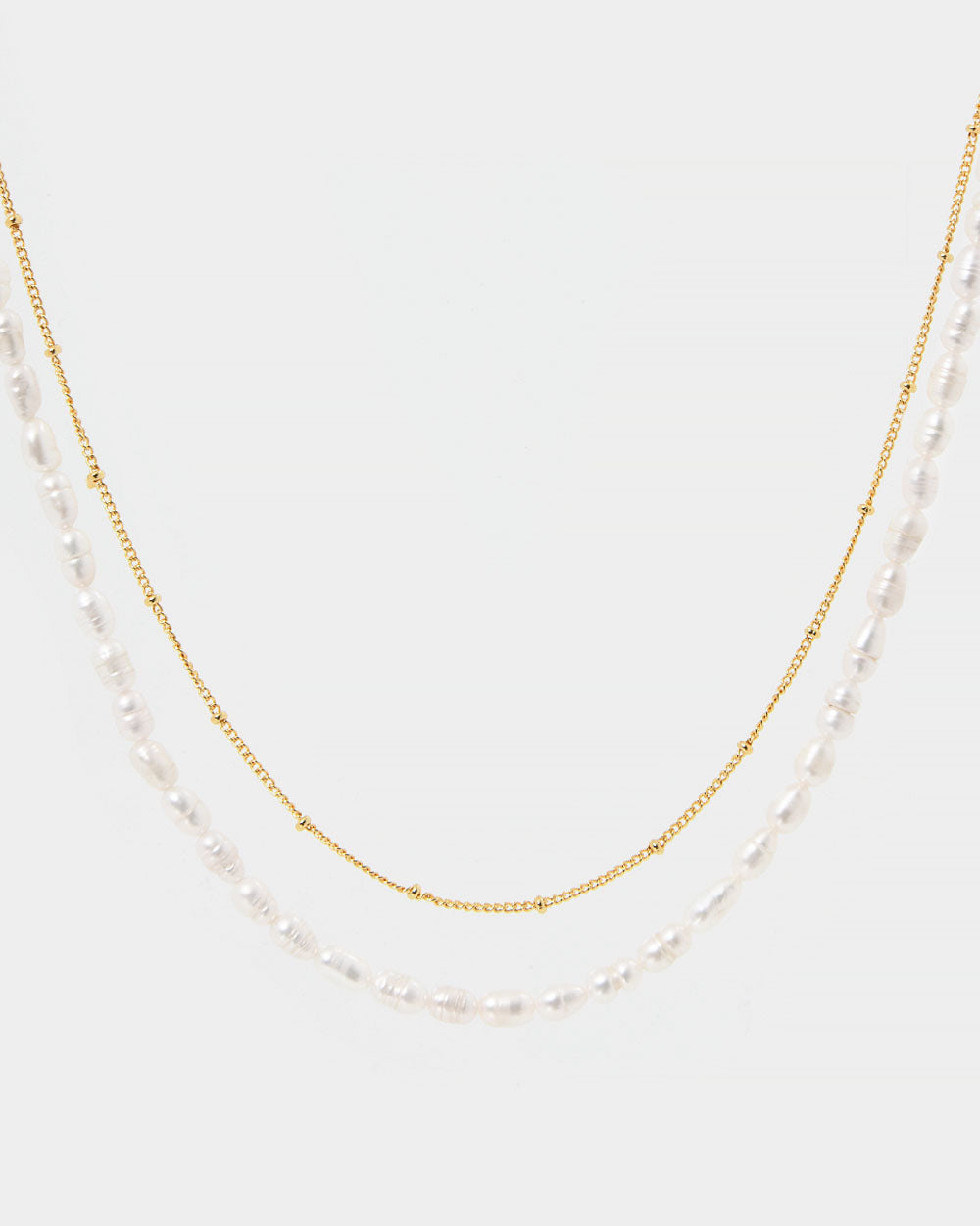 Nyra 16k Gold 2pc Necklace Set