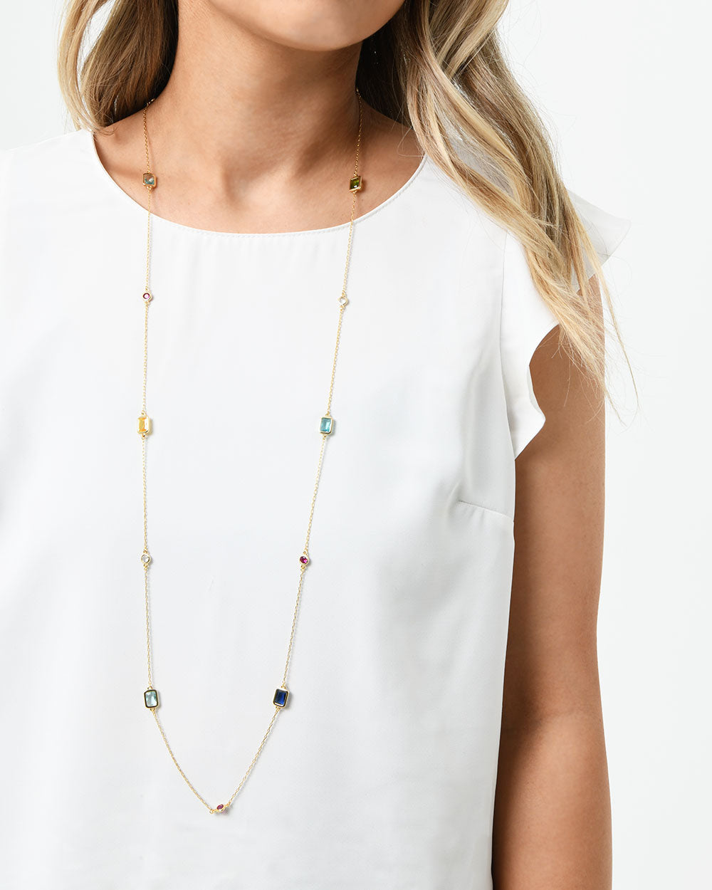 Rebecca 16k Gold Long Necklace