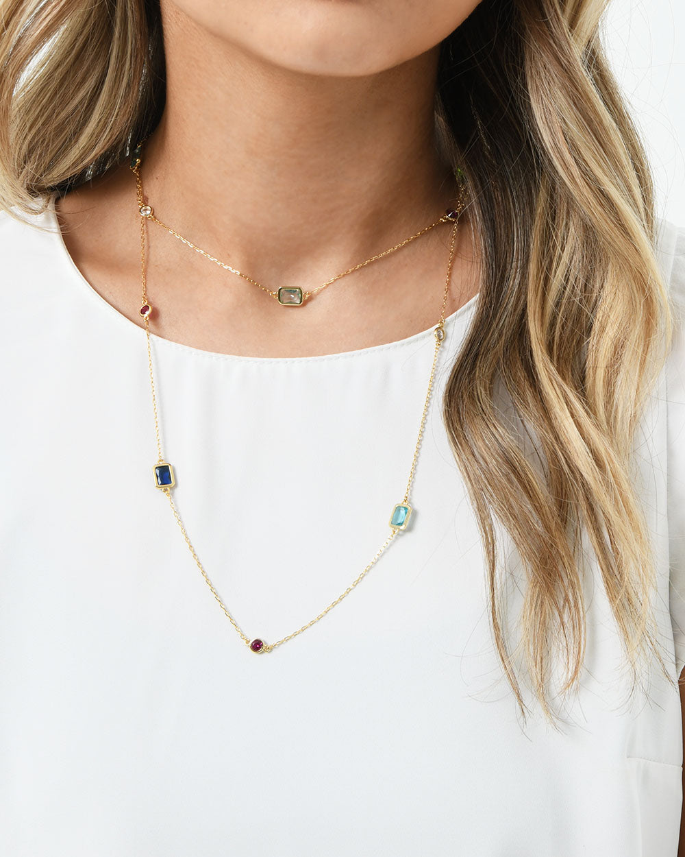 Rebecca 16k Gold Long Necklace